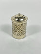 Handmade Bathroom Trash Can in Unlacquered Brass - Engraved Trash Can and Decorative Toilet Storage.