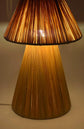Moroccan table lamp handmade from natural raffia, rattan and wicker - Bohemian style.