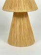Moroccan table lamp handmade from natural raffia, rattan and wicker - Bohemian style.