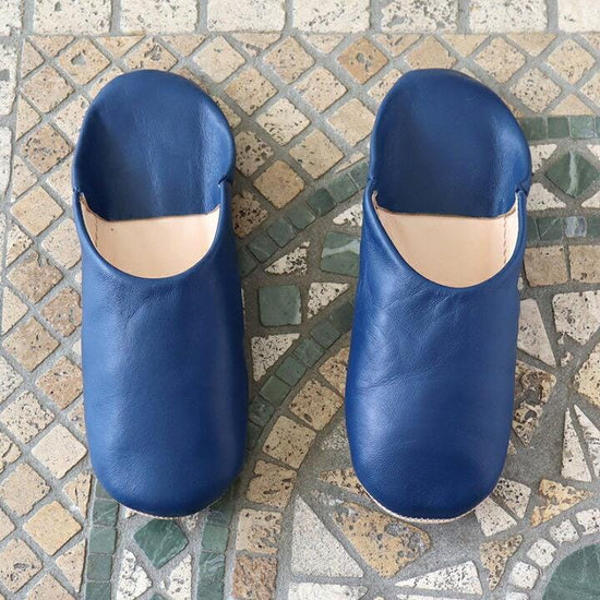 Handmade Moroccan Leather Babouche – Comfortable Classic Slippers - ECOMOROCCO