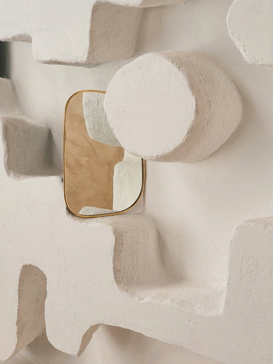 Handcrafted Irregular Gold Mirror — Luxe Artisan Wall Accent